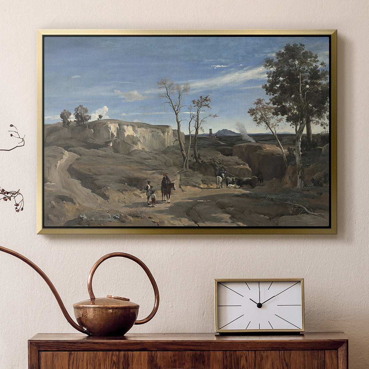 La Cervara, the Roman Campagna, c. 1830-1831 - Floater Framed Canvas Print