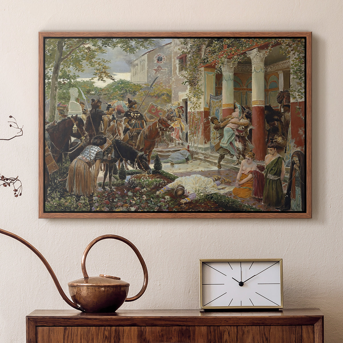 Onslaught of the Tartars, c. 1938 - Floater Framed Canvas Print