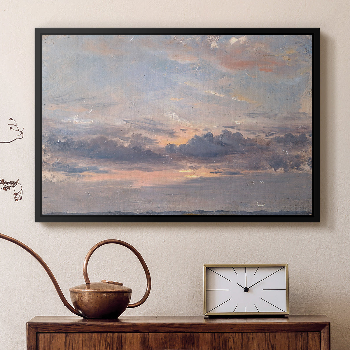 A Cloud Study, Sunset, c. 1821-1822 - Floater Framed Canvas Print