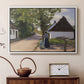 Danish Village Street with Woman and Milkman, 1880 - Floater Framed Canvas Print