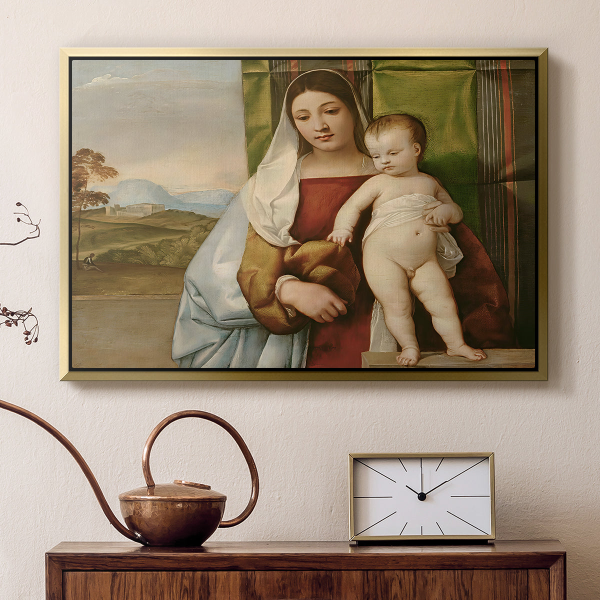 The Gypsy Madonna (La Zingarella), c. 1510-1511 - Floater Framed Canvas Print