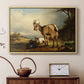A Goat with Two Kids - Floater Framed Canvas Print