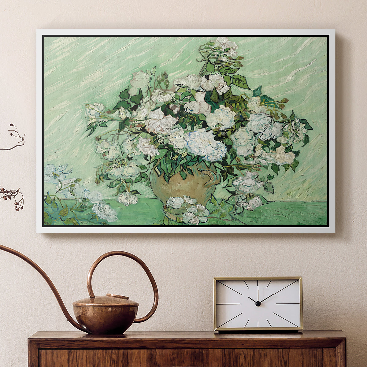 Roses, 1890 - Floater Framed Canvas Print