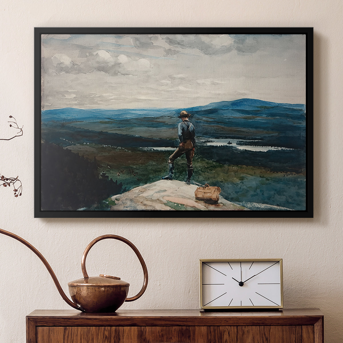 The Ranger, Adirondacks, 1882 - Floater Framed Canvas Print