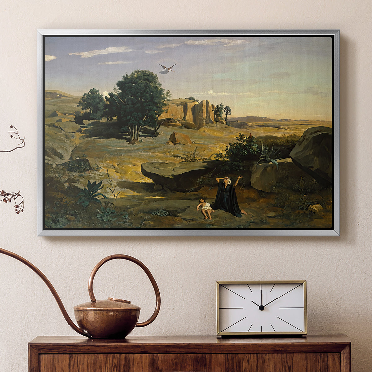 Hagar in the Wilderness, 1835 - Floater Framed Canvas Print