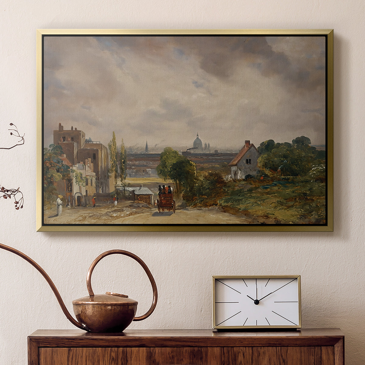 Sir Richard Steele's Cottage, Hampstead, c. 1832 - Floater Framed Canvas Print