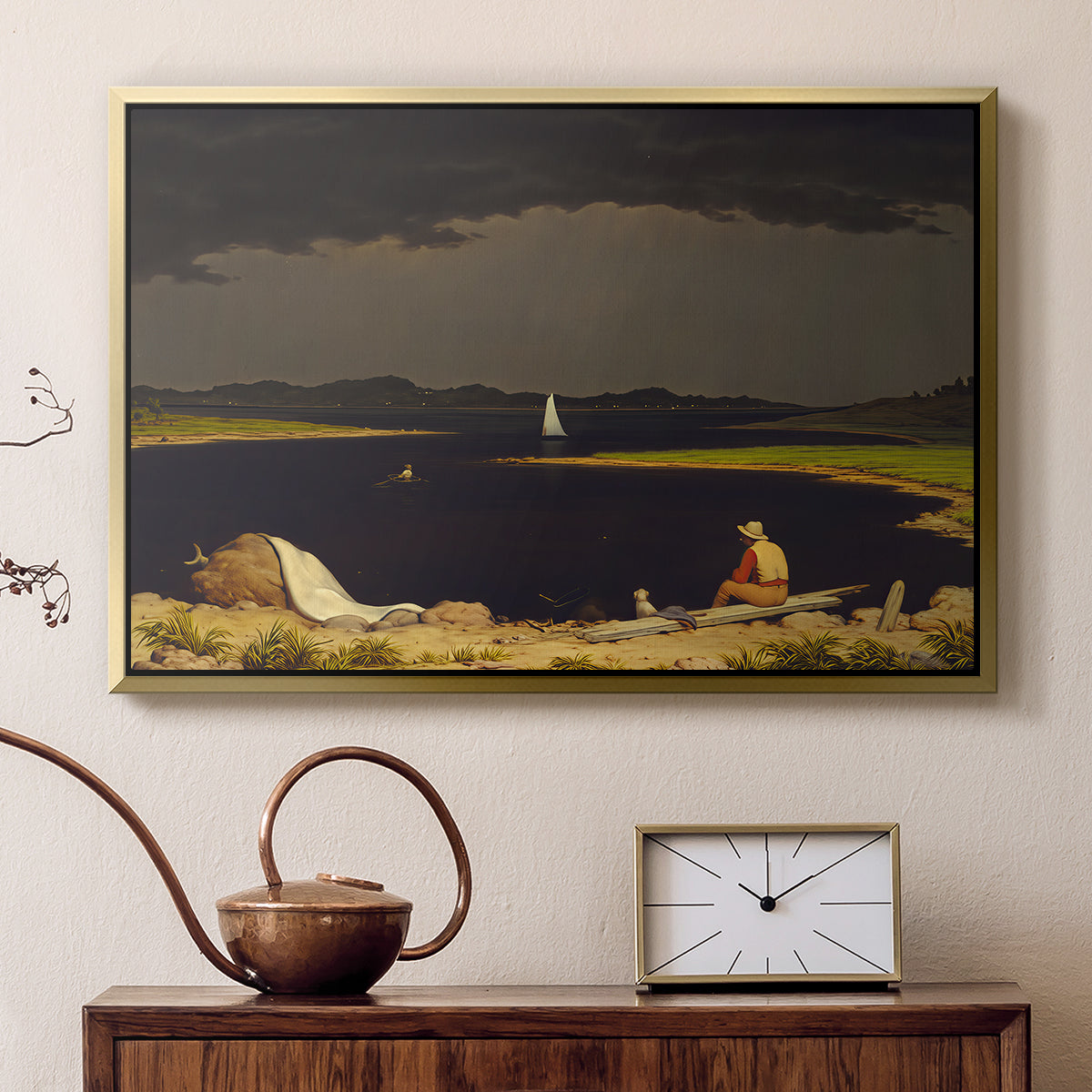 Approaching Thunder Storm, 1859 - Floater Framed Canvas Print