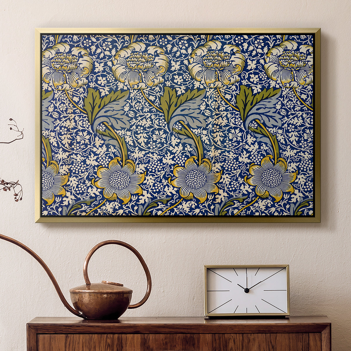 Kennet - Indigo/Gold, 1883 - Floater Framed Canvas Print