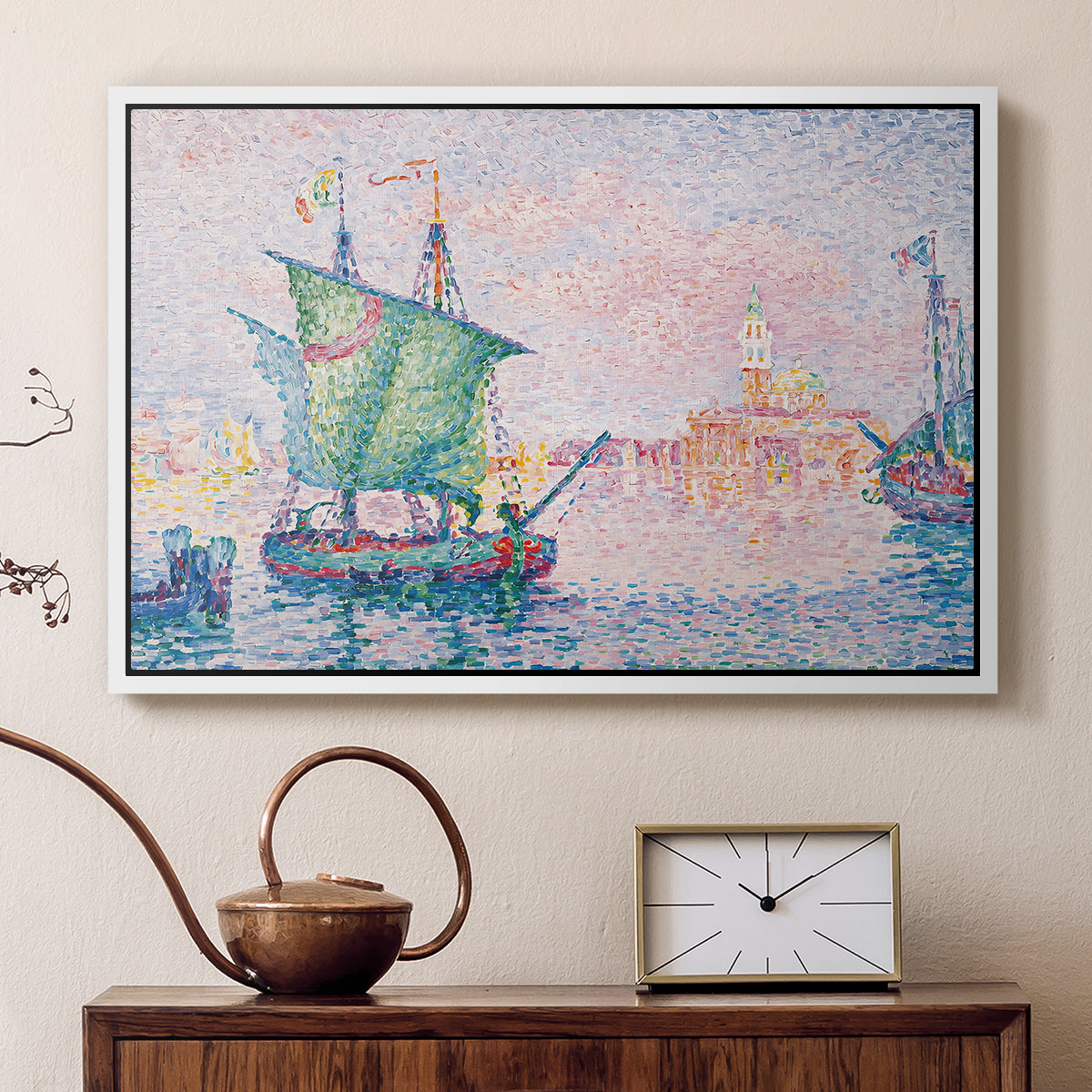 Venice, the Pink Cloud, 1909 - Floater Framed Canvas Print