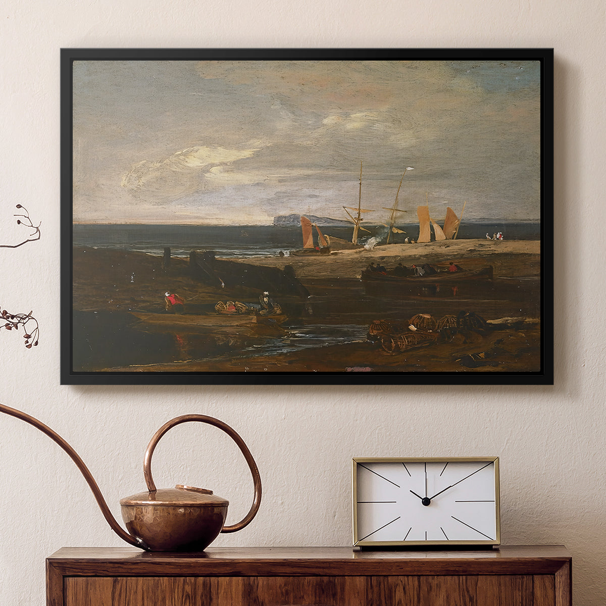 A Scene on the English Coast, c. 1798 - Floater Framed Canvas Print