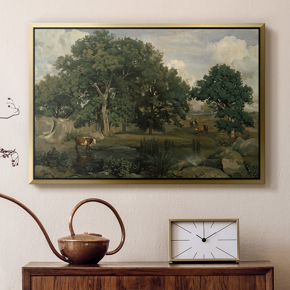 Forest of Fontainebleau, 1846 - Floater Framed Canvas Print
