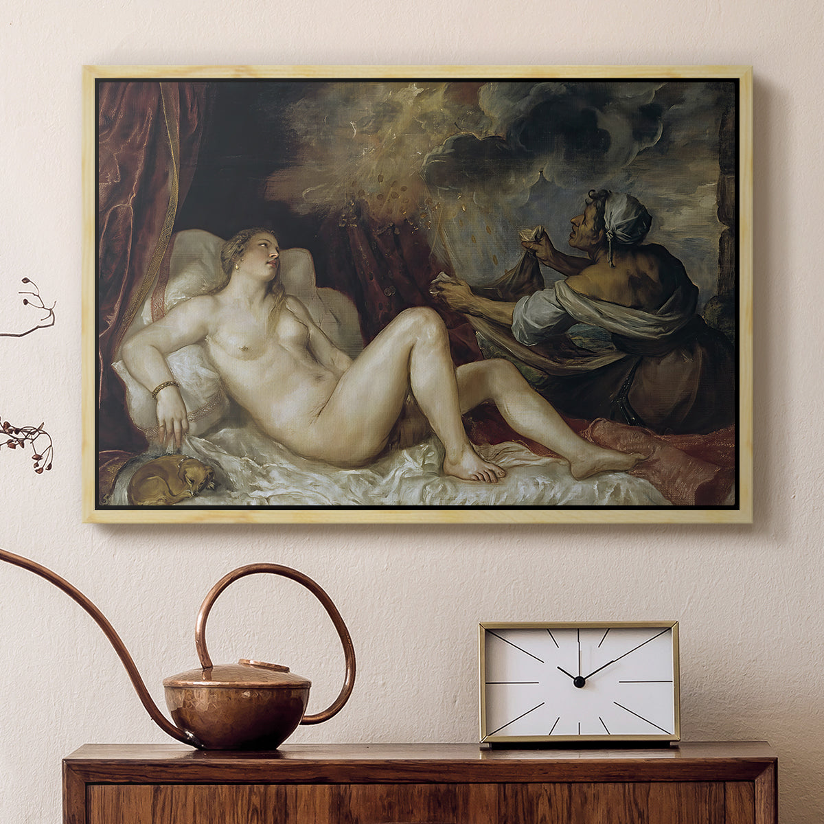 Danaë, c. 1560-1565 - Floater Framed Canvas Print