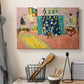 Canvas art print detailing a stylized studio composition, displayed in a softly lit workspace setting