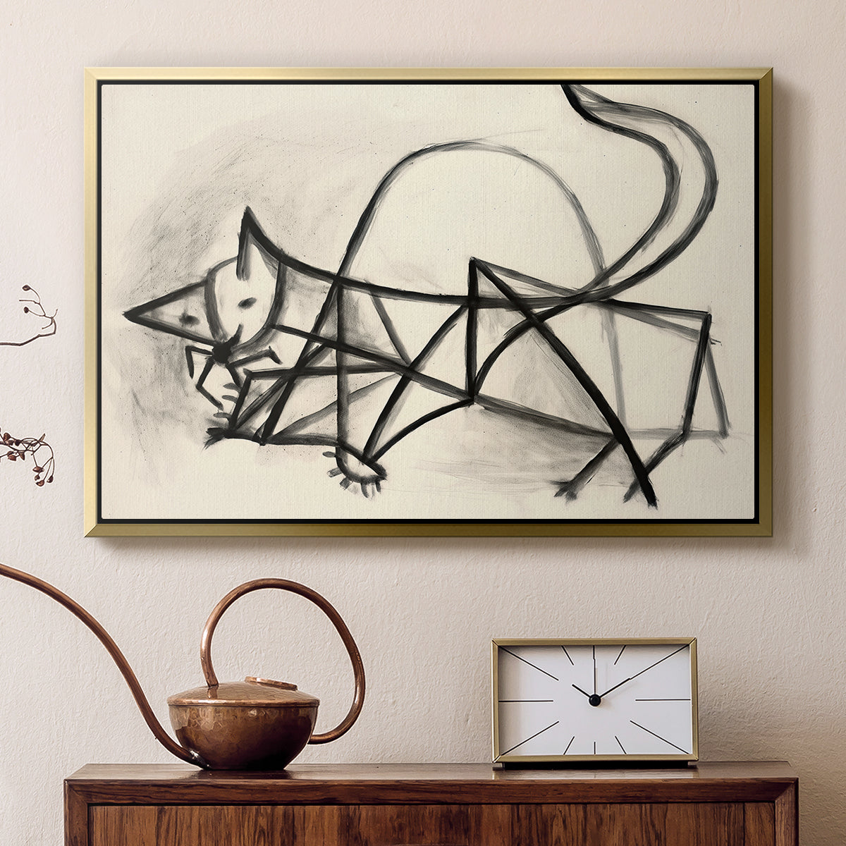 Study of a Cat (Étude de chat), 1946 - Floater Framed Canvas Print