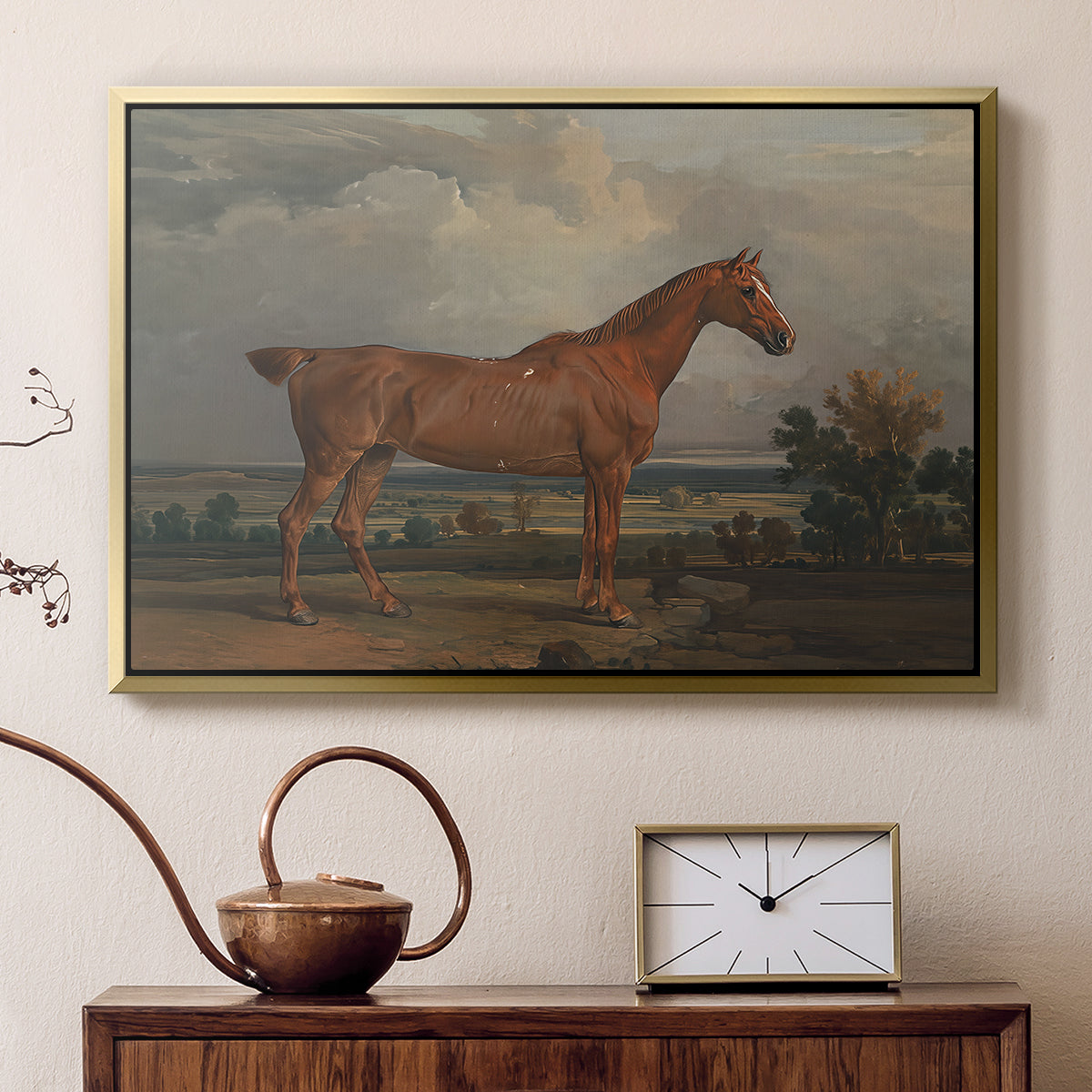 Hunter in a Landscape, 1810 - Floater Framed Canvas Print