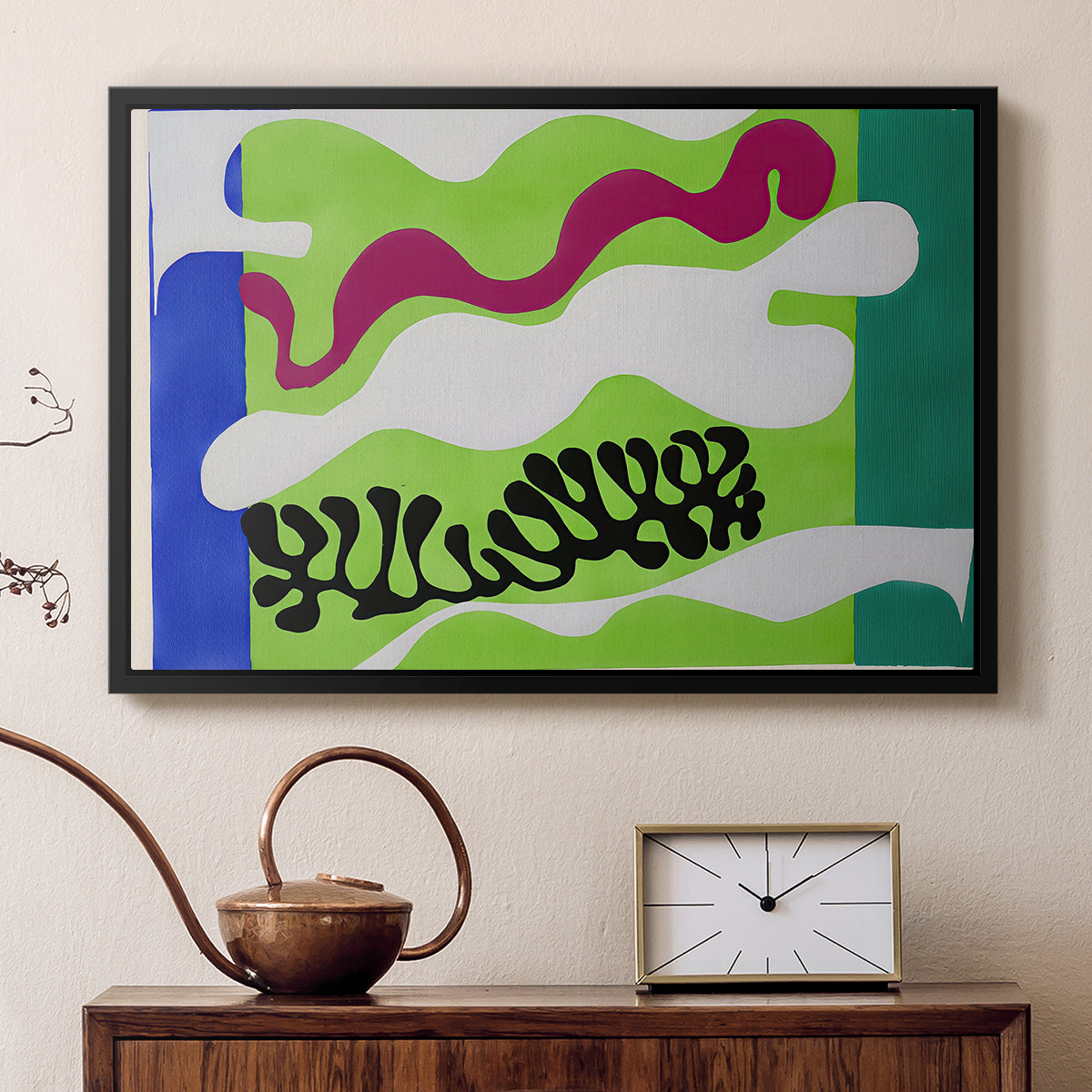 The Lagoon (Le lagon), from Jazz, 1947 - Floater Framed Canvas Print