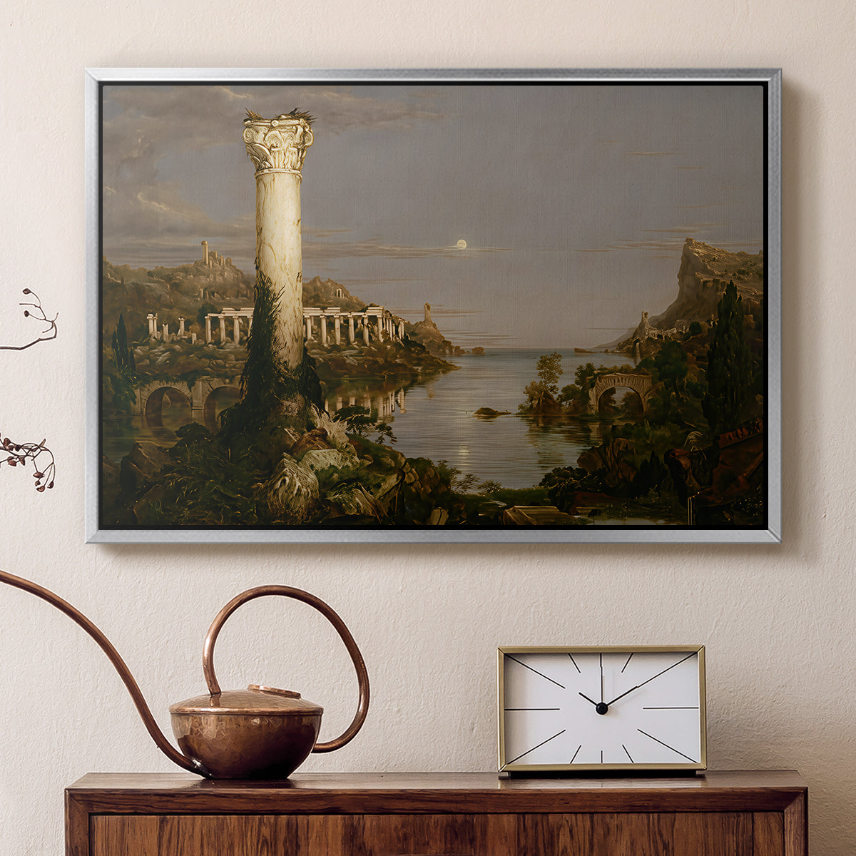 The Course of Empire: Desolation, 1836 - Floater Framed Canvas Print