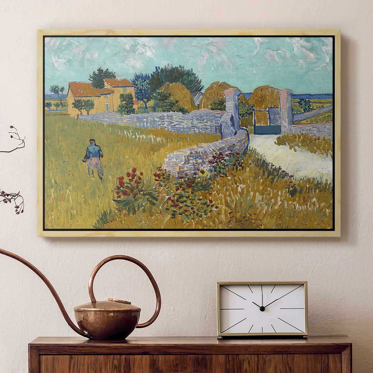 Farmhouse in Provence, 1888 - Floater Framed Canvas Print