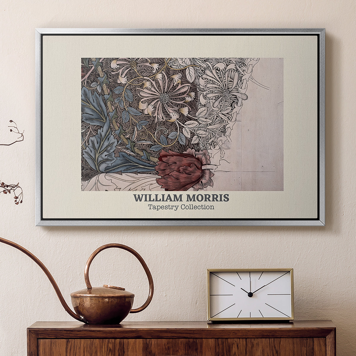 Honeysuckle (Tapestry Collection), 1874 - Floater Framed Canvas Print