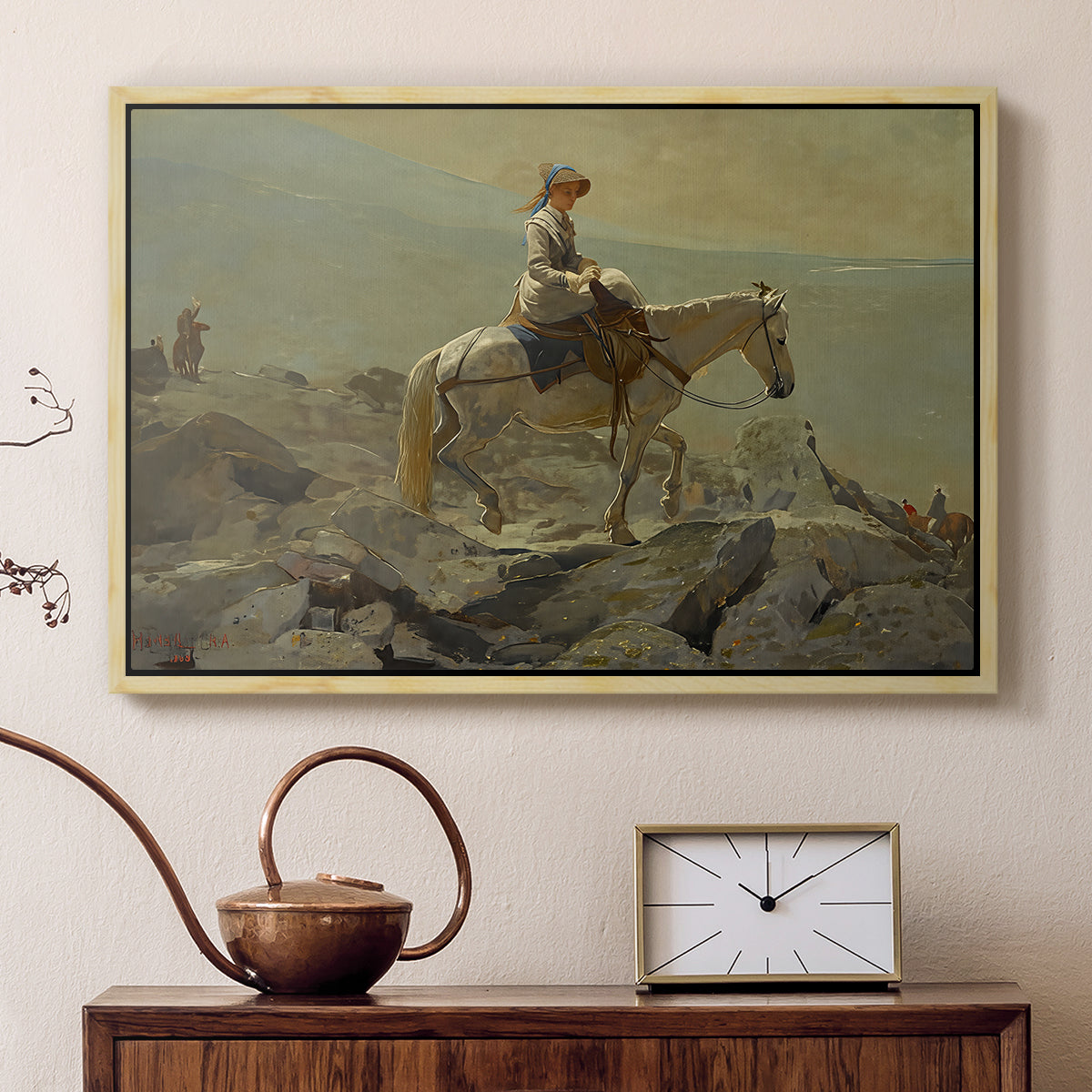 The Bridle Path, White Mountains, 1868 - Floater Framed Canvas Print