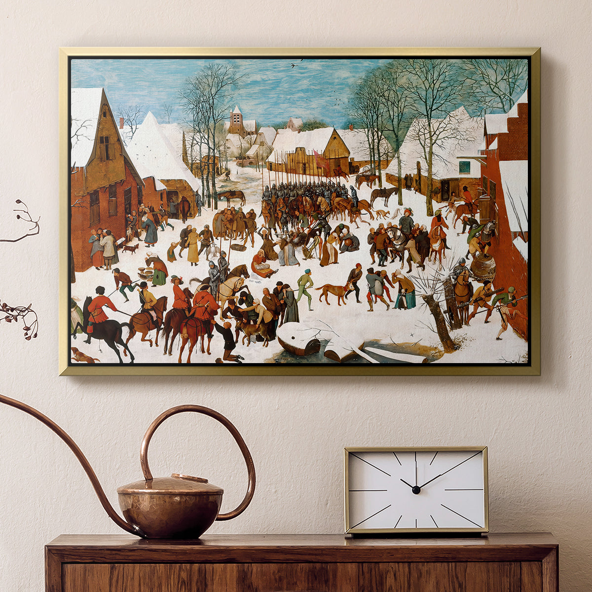Massacre of the Innocents, c. 1565-1567 - Floater Framed Canvas Print