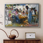 Net Menders in Valencia, 1909 - Floater Framed Canvas Print