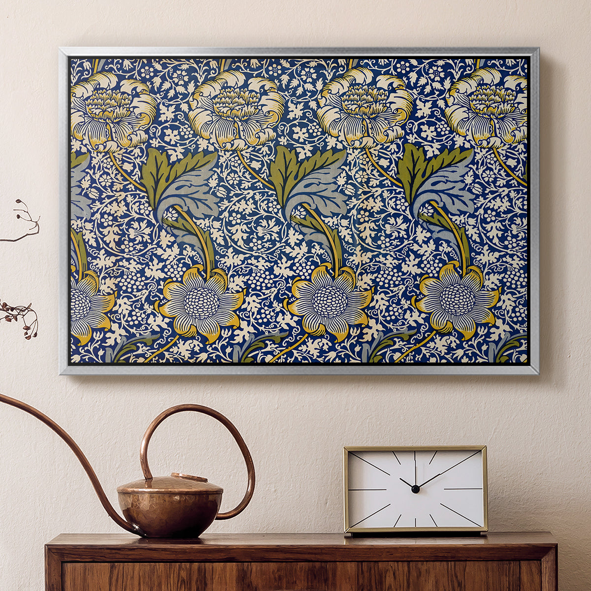 Kennet - Indigo/Gold, 1883 - Floater Framed Canvas Print