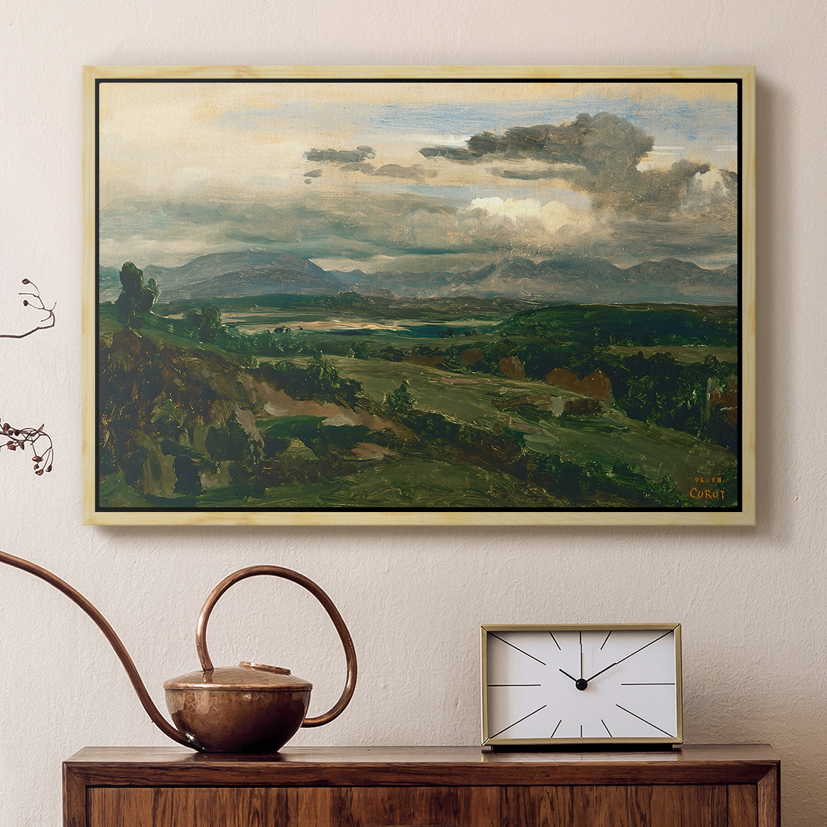 Civita Castellana, c. 1860s - Floater Framed Canvas Print