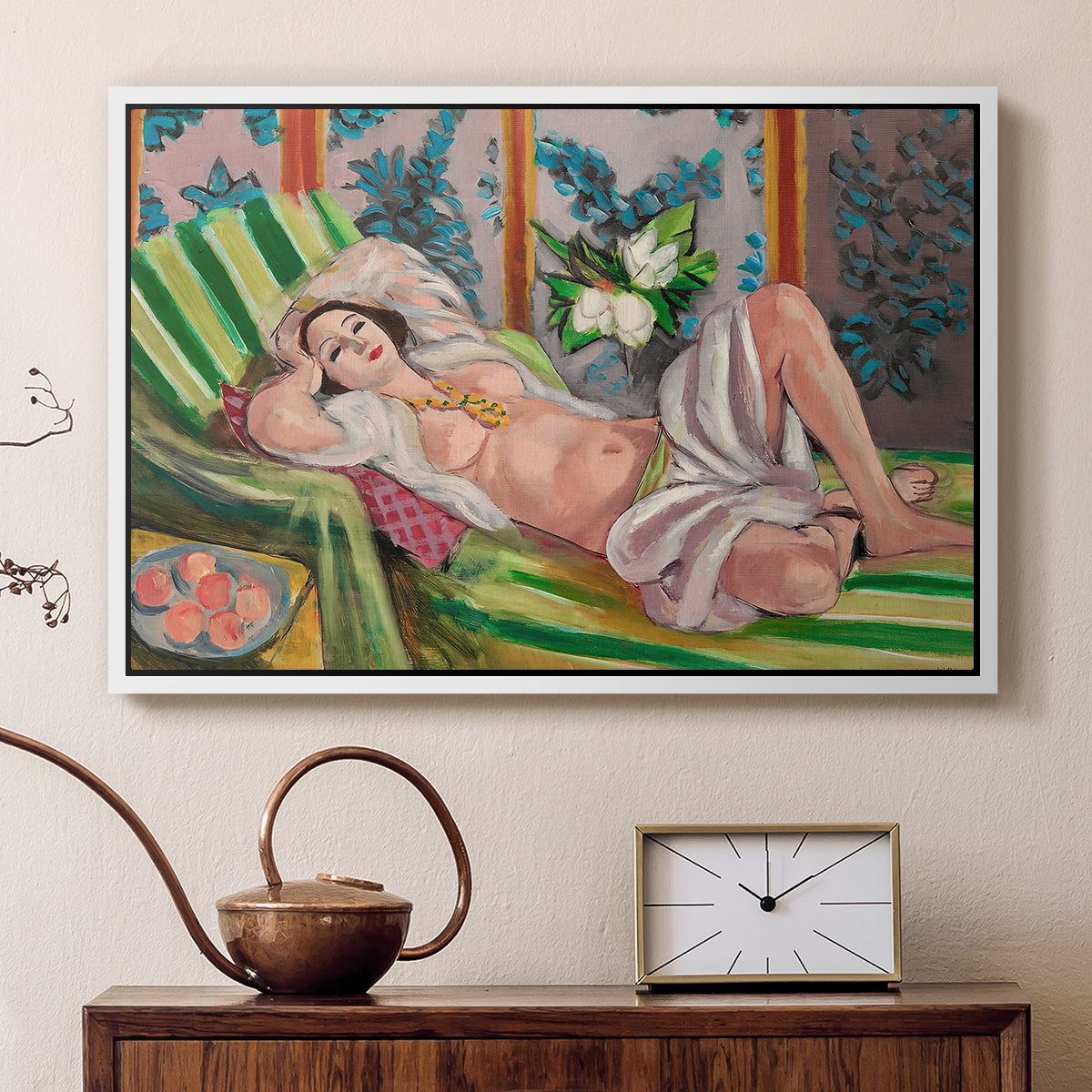 Odalisque Couchée Aux Magnolias, c. 1923 - Floater Framed Canvas Print