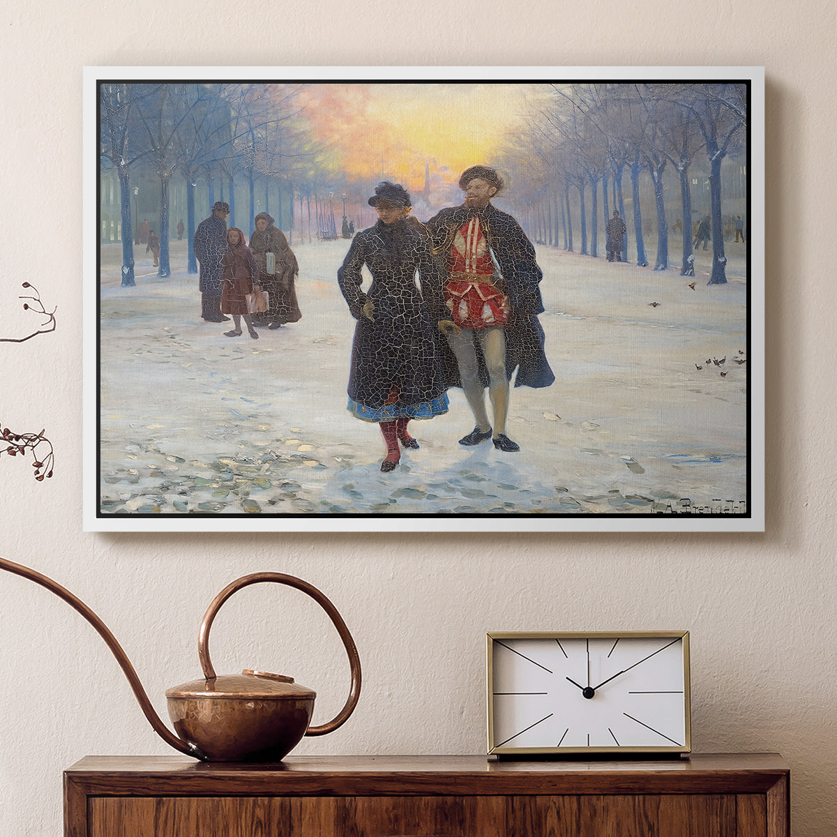 Morning after the Carnival, 1884 - Floater Framed Canvas Print
