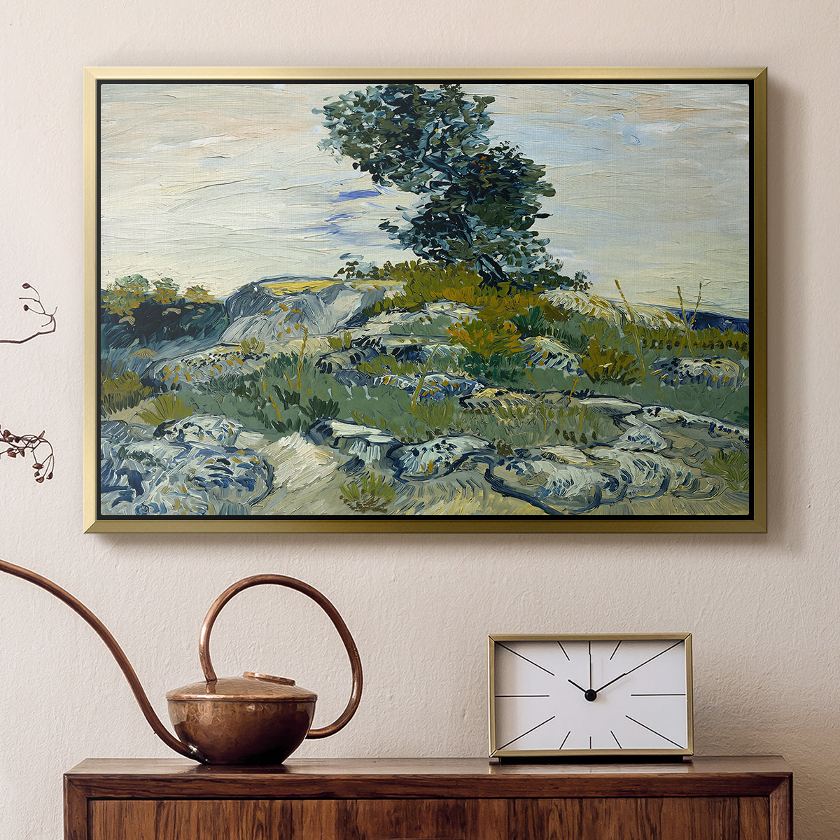 The Rocks, 1888 - Floater Framed Canvas Print