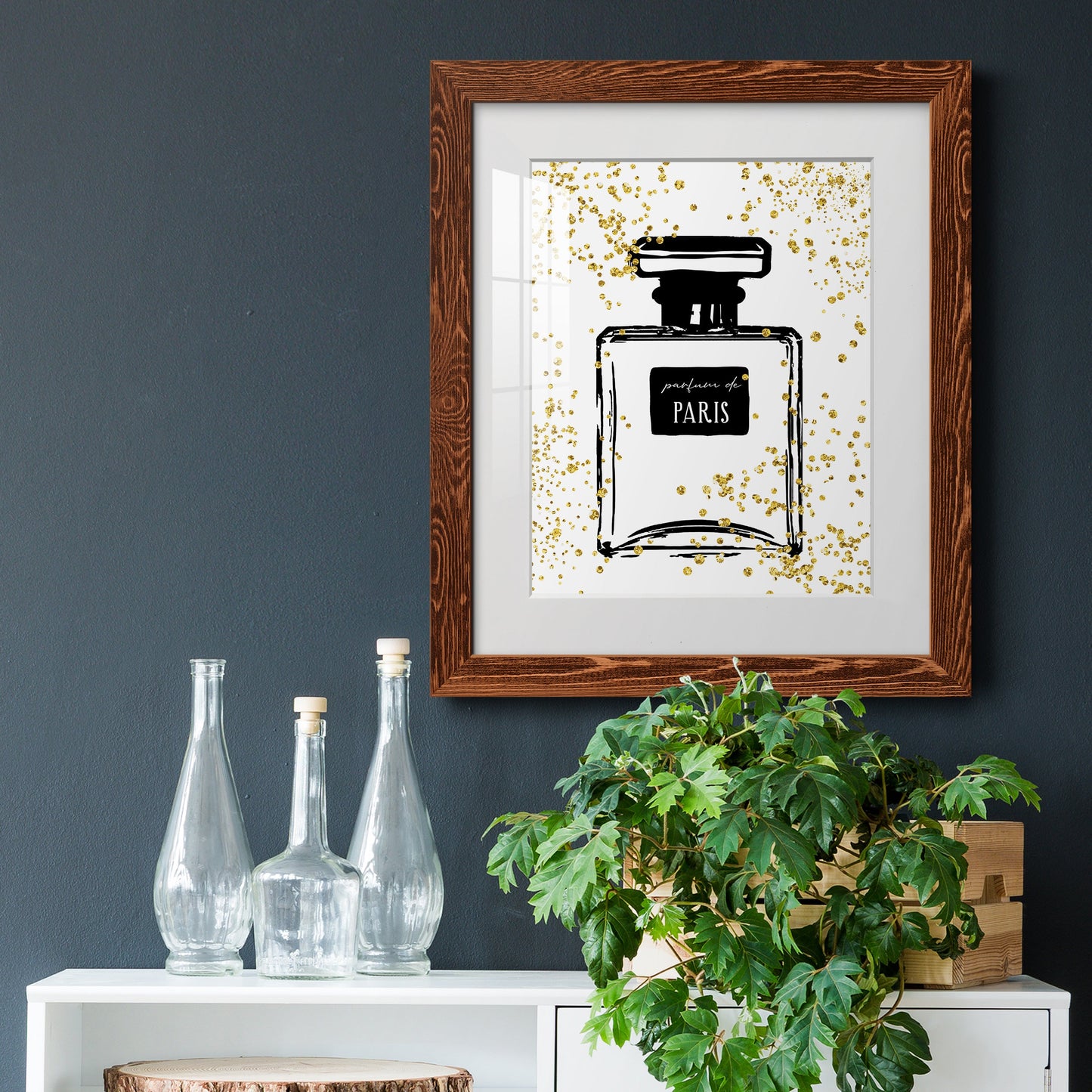 Glitter Perfume I - Premium Framed Print - Distressed Barnwood Frame - Ready to Hang