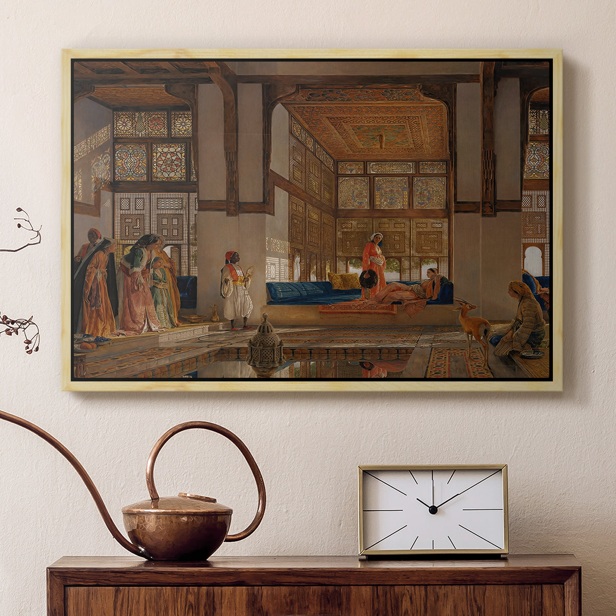 A Lady Receiving Visitors (The Reception), 1873 - Floater Framed Canvas Print