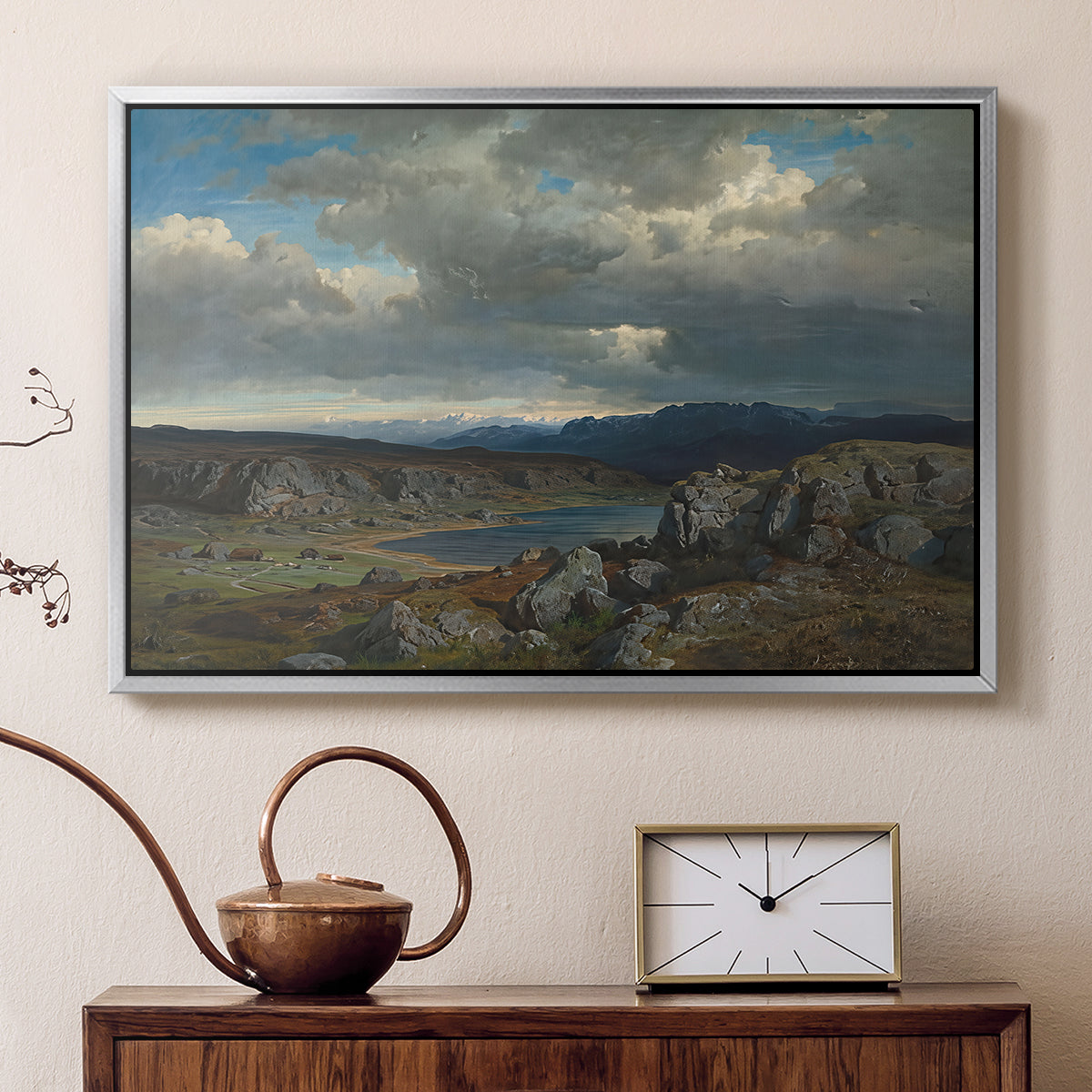 Norwegian Highlands, 1857 - Floater Framed Canvas Print