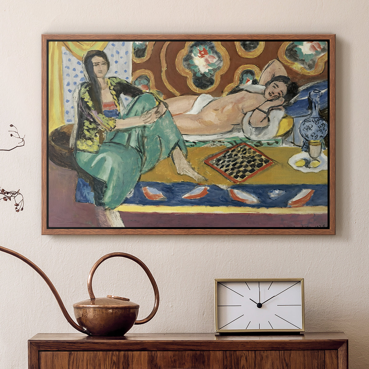 Odalisques Playing Checkers (Odalisques jouant aux dames), 1928 - Floater Framed Canvas Print