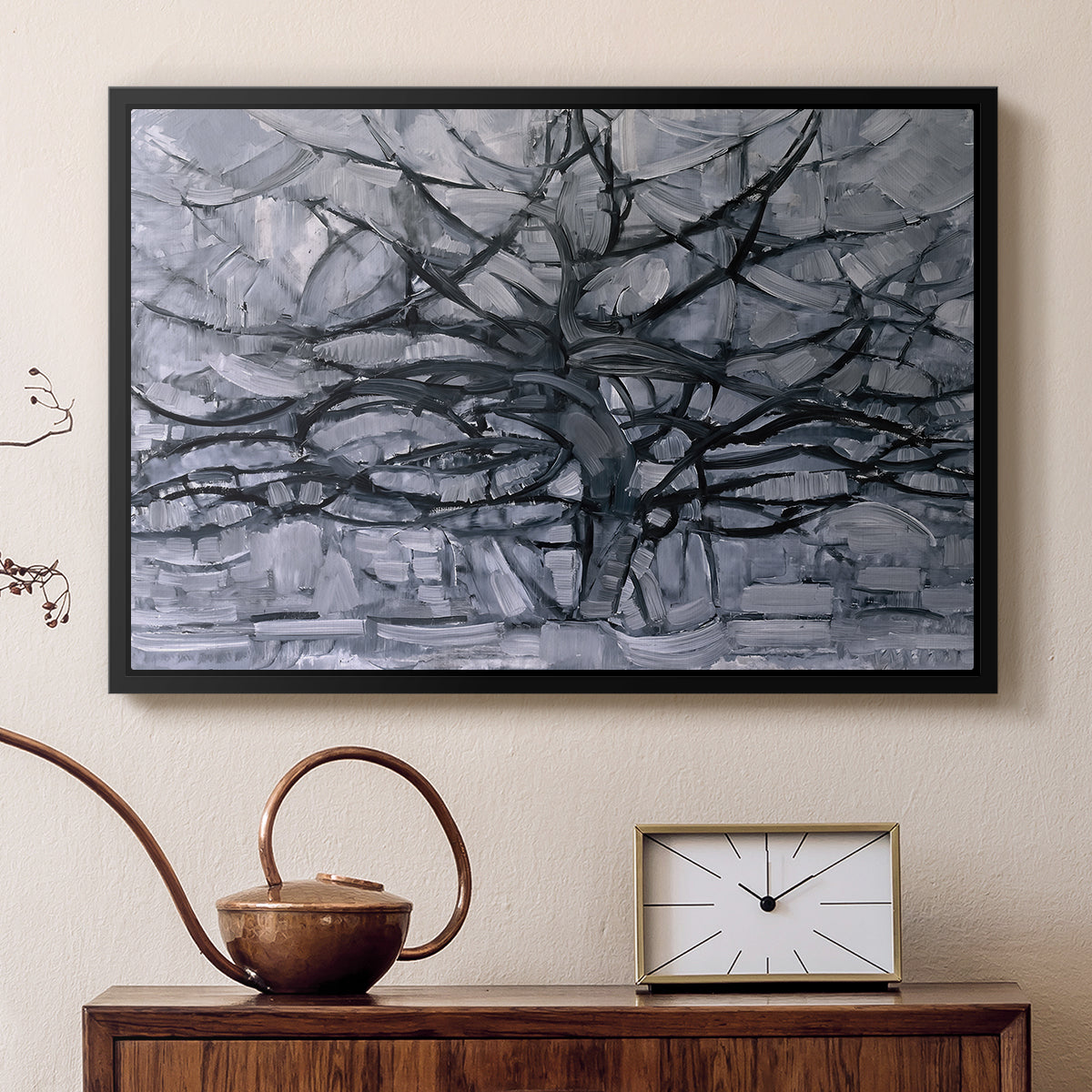 The Gray Tree, 1911 - Floater Framed Canvas Print