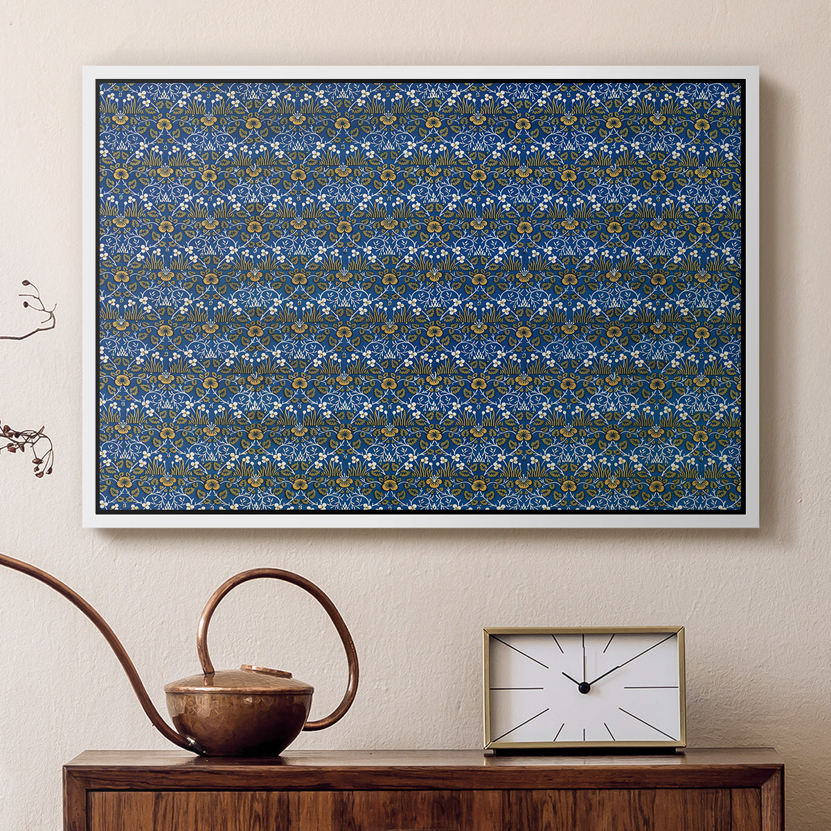Eyebright, Green and Yellow Design, c. 1883 - Floater Framed Canvas Print