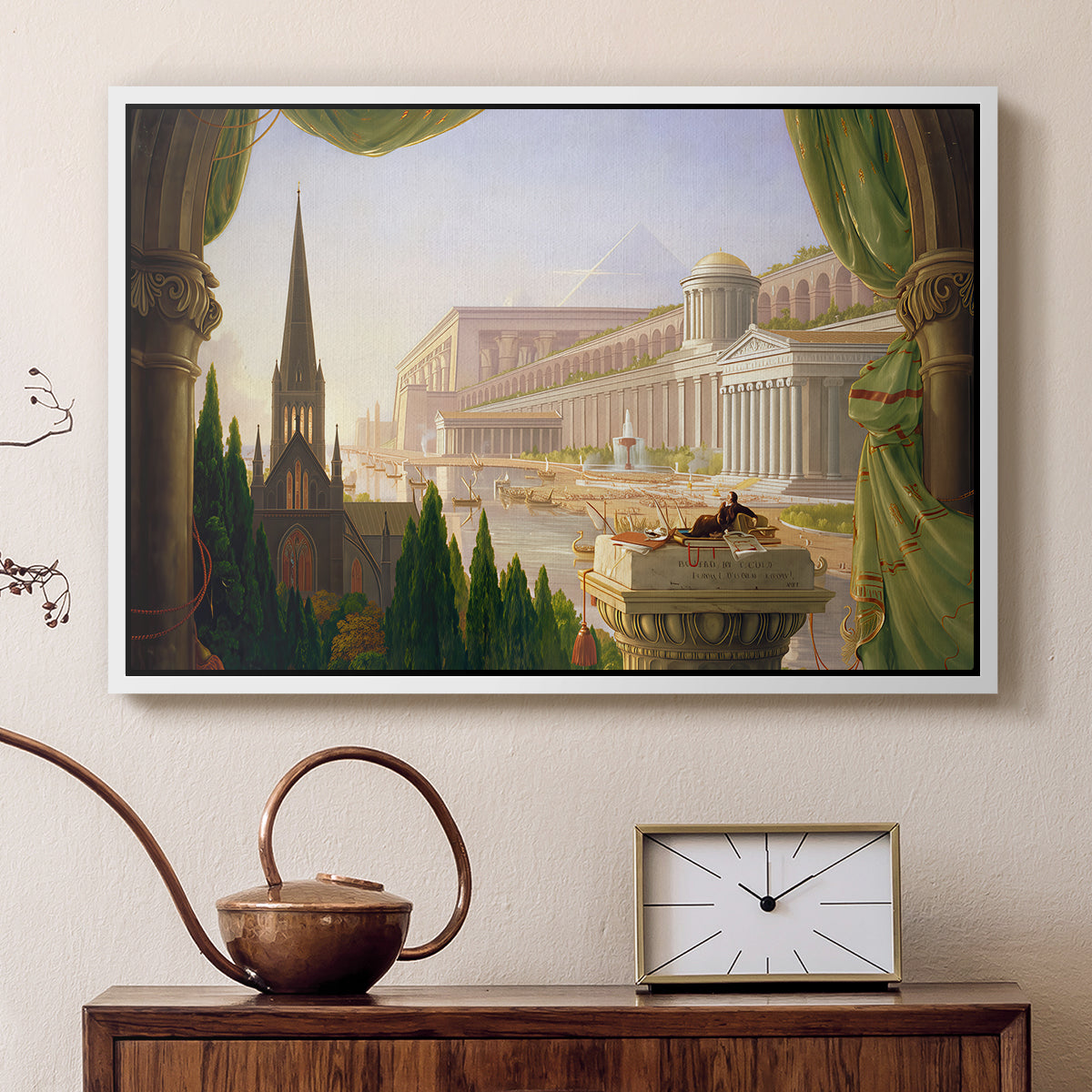 The Architect's Dream, 1840 - Floater Framed Canvas Print