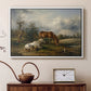 Two Horses on the Pasture, c. 1825 - Floater Framed Canvas Print