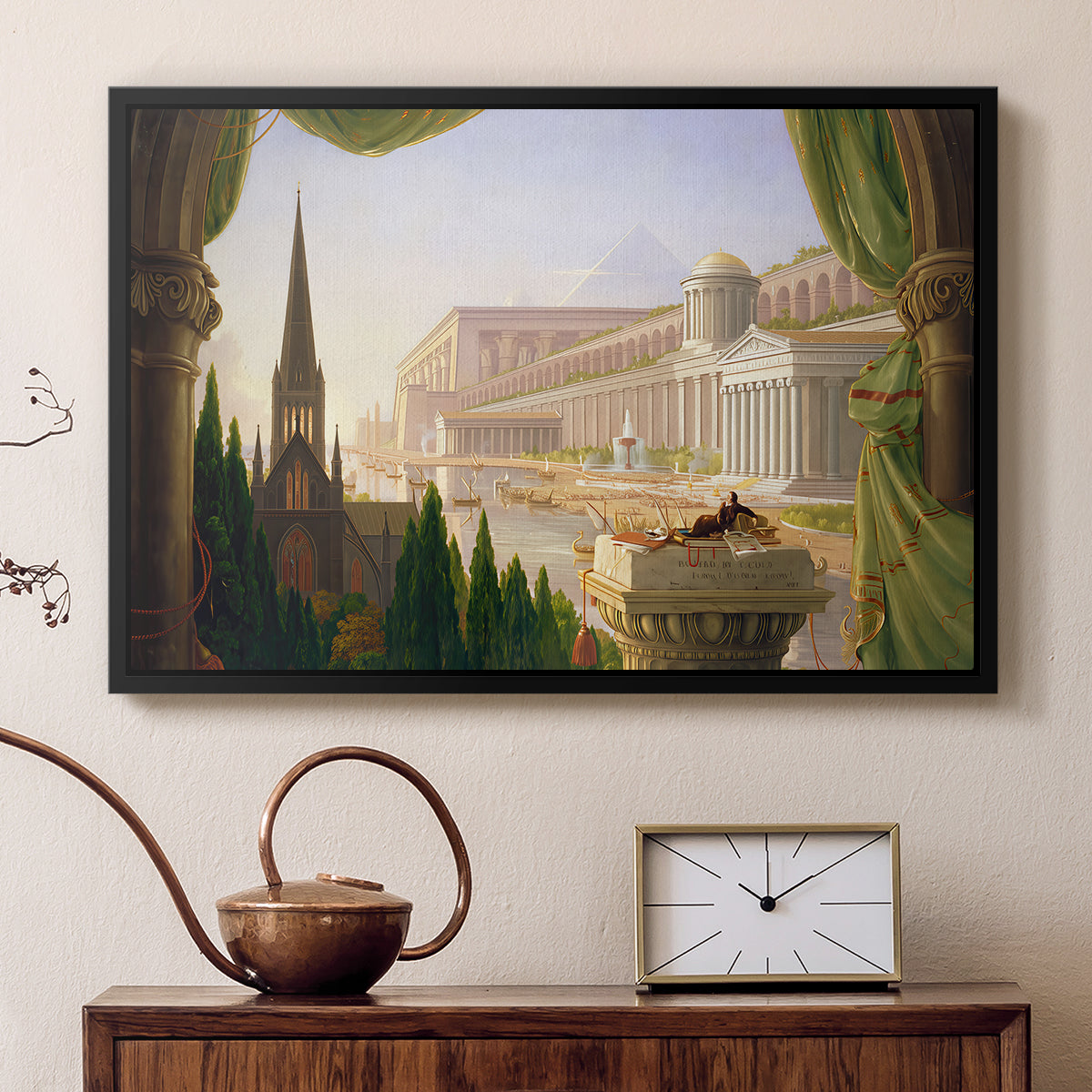 The Architect's Dream, 1840 - Floater Framed Canvas Print