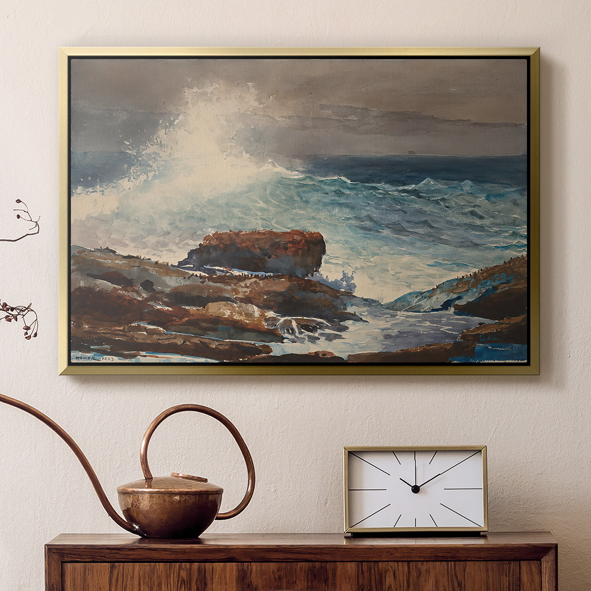 Incoming Tide, Scarboro, Maine, 1883 - Floater Framed Canvas Print