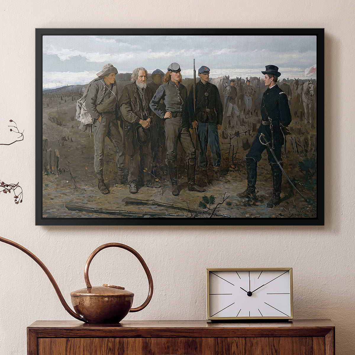 Prisoners from the Front, 1866 - Floater Framed Canvas Print