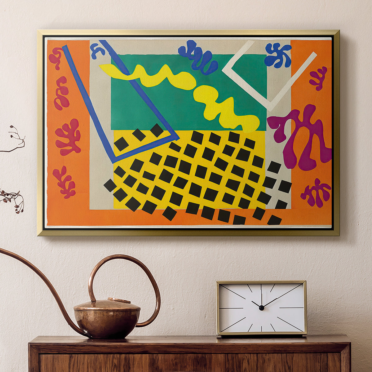 The Codomas (Les codomas), from Jazz, 1947 - Floater Framed Canvas Print