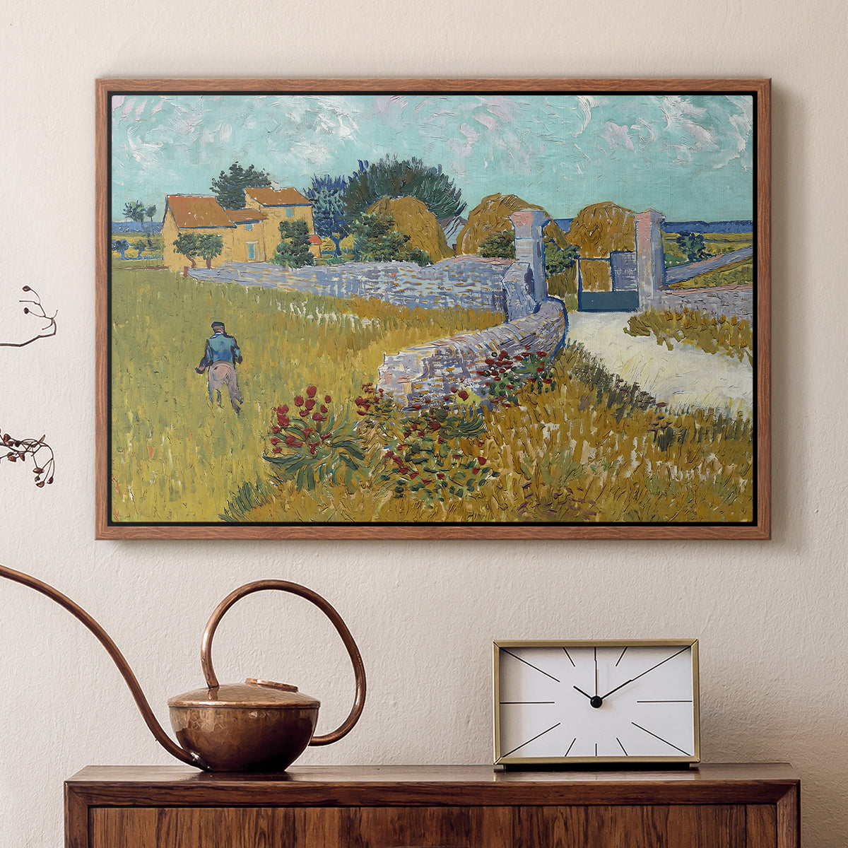 Farmhouse in Provence, 1888 - Floater Framed Canvas Print