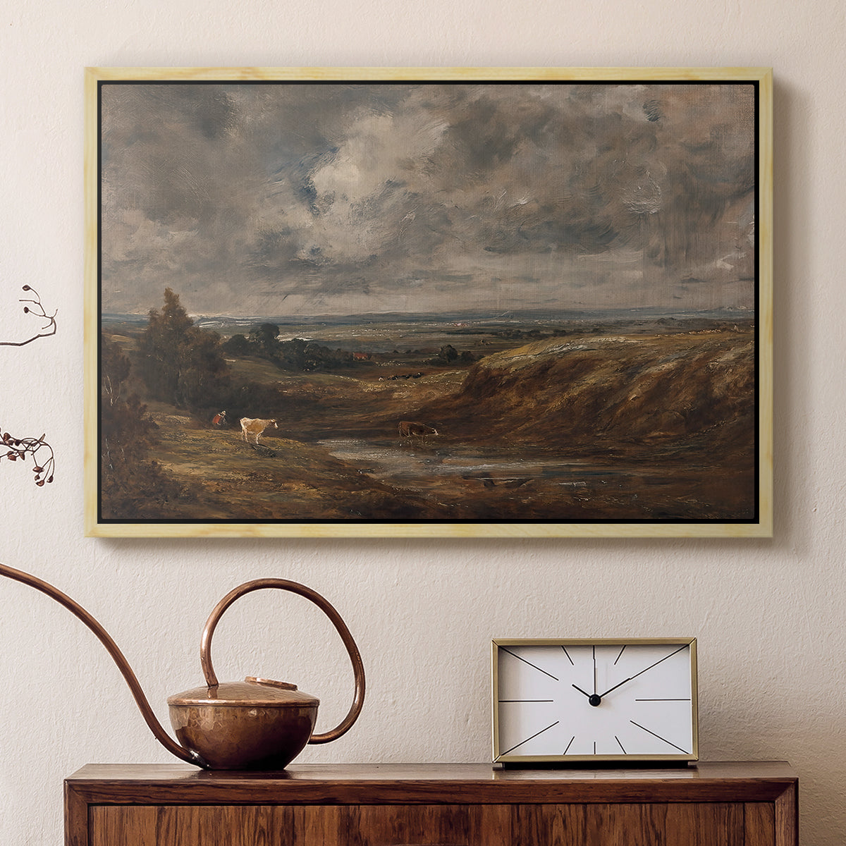 Hampstead Heath, 1825 - Floater Framed Canvas Print