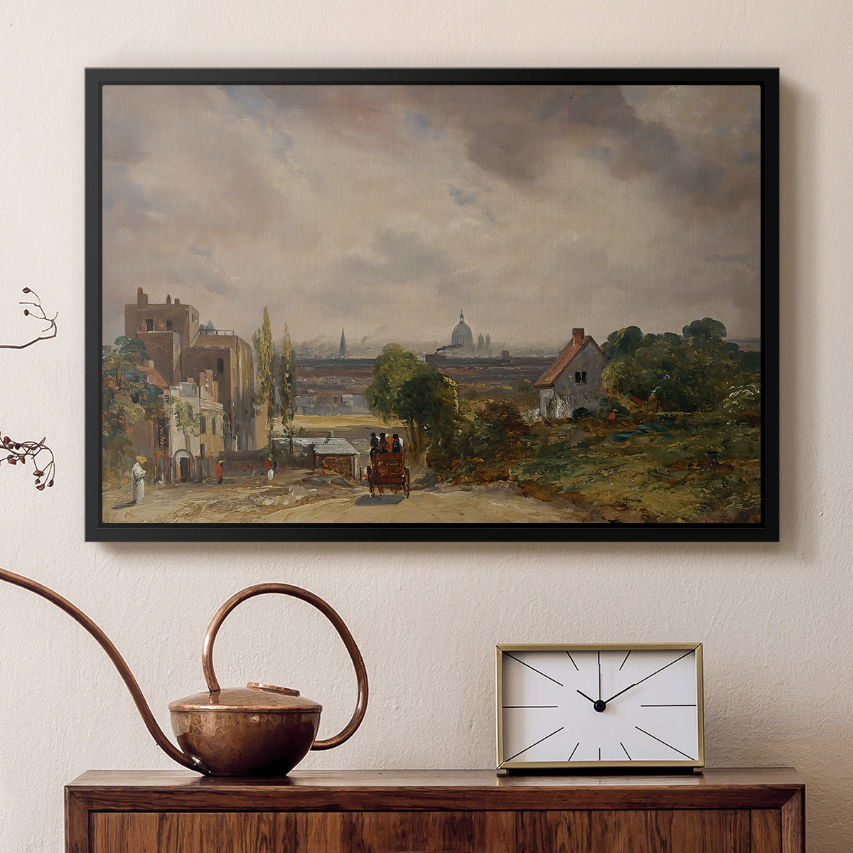 Sir Richard Steele's Cottage, Hampstead, c. 1832 - Floater Framed Canvas Print