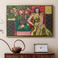Seated Woman with a Vase of Amaryllis, 1941 - Floater Framed Canvas Print