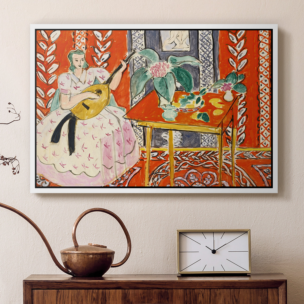 The Lute (Le luth), 1943 - Floater Framed Canvas Print