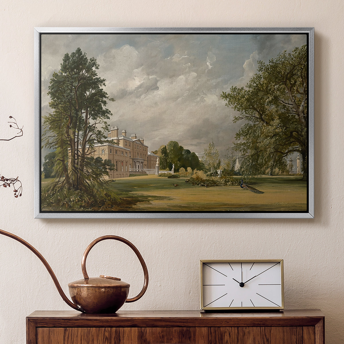 Malvern Hall, 1821 - Floater Framed Canvas Print