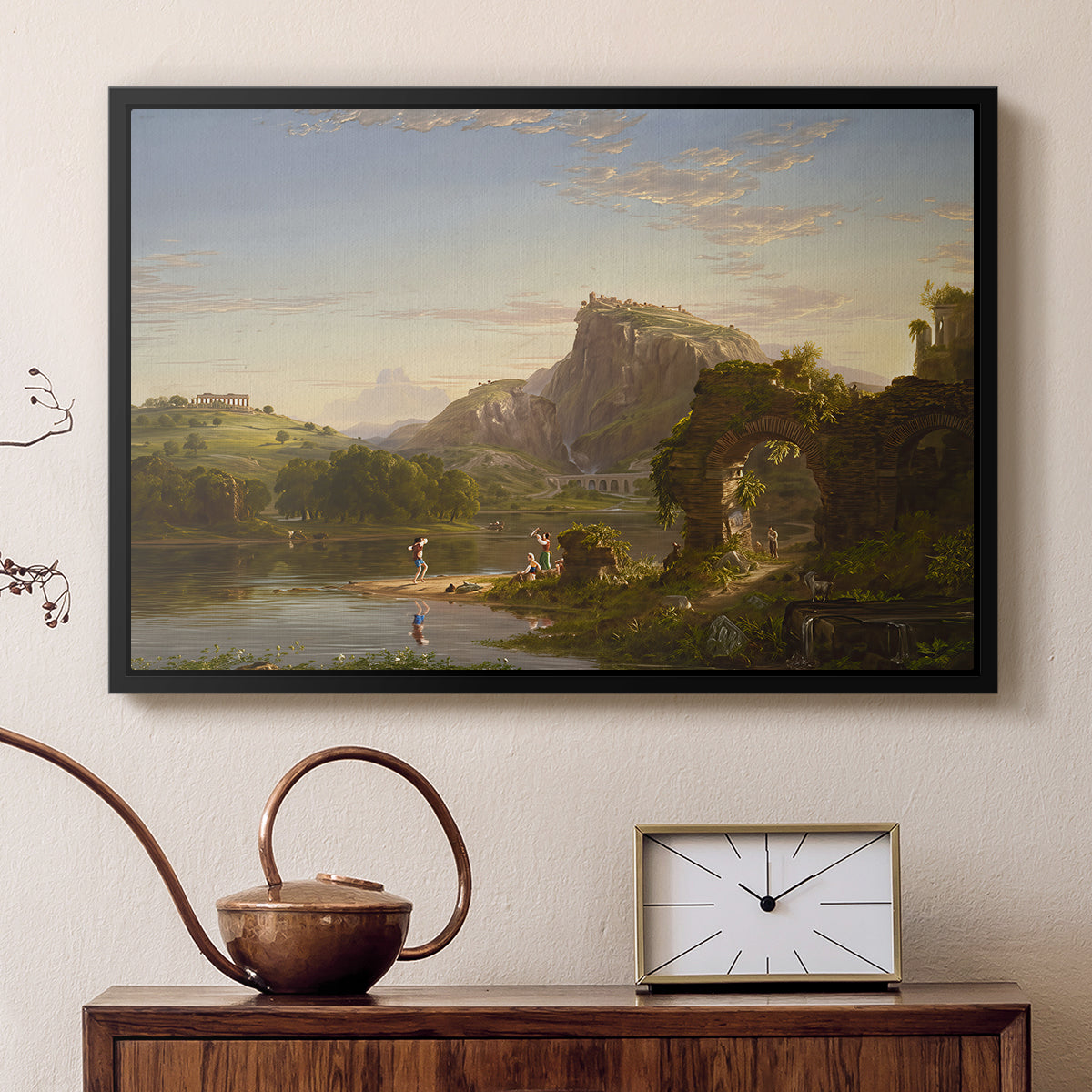 L'Allegro, 1845 - Floater Framed Canvas Print
